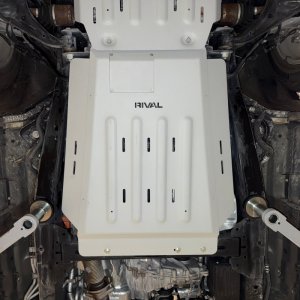 Ford F150 Skid Plate - Rival 4x4 - Aluminum Transmission Catalytic Converter - `15-`27